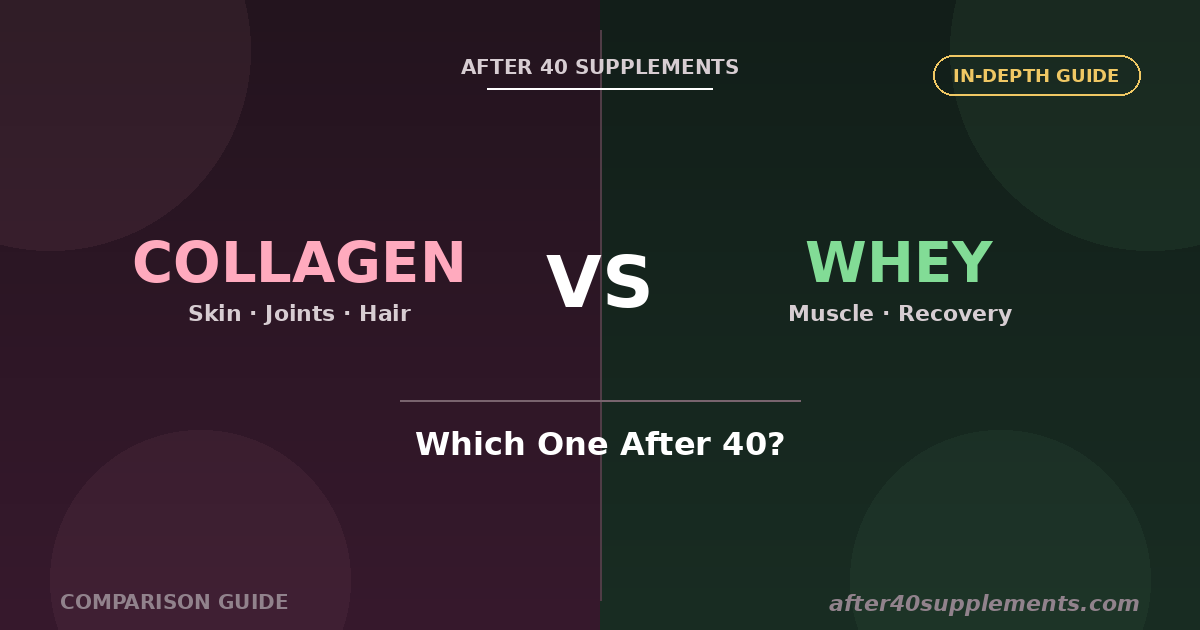 Collagen vs Whey Protein Comparison for Adults Over 40 - After 40 Supplements