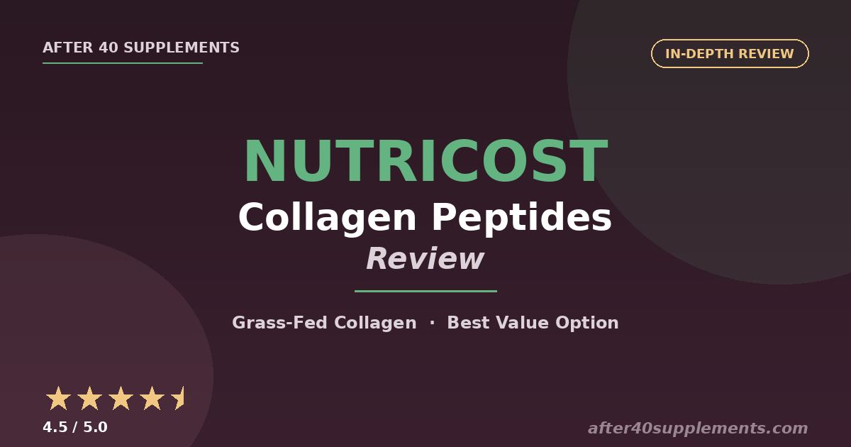 Nutricost Collagen Peptides Review - After 40 Supplements