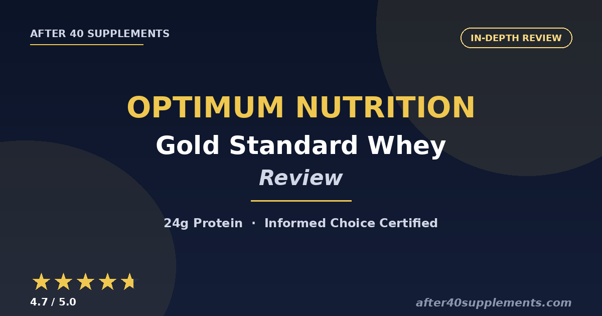 Optimum Nutrition Gold Standard Whey Review - After 40 Supplements