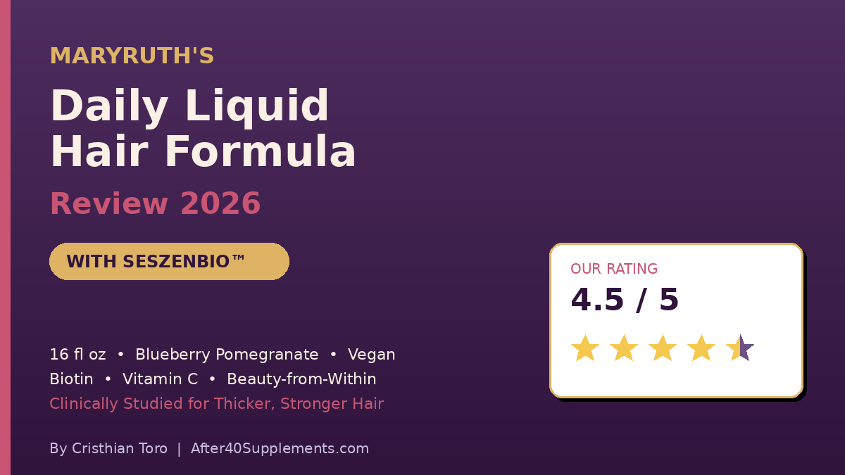 MaryRuth's Daily Liquid Hair Formula review — 4.5 out of 5 stars, with clinically studied SesZenBio™